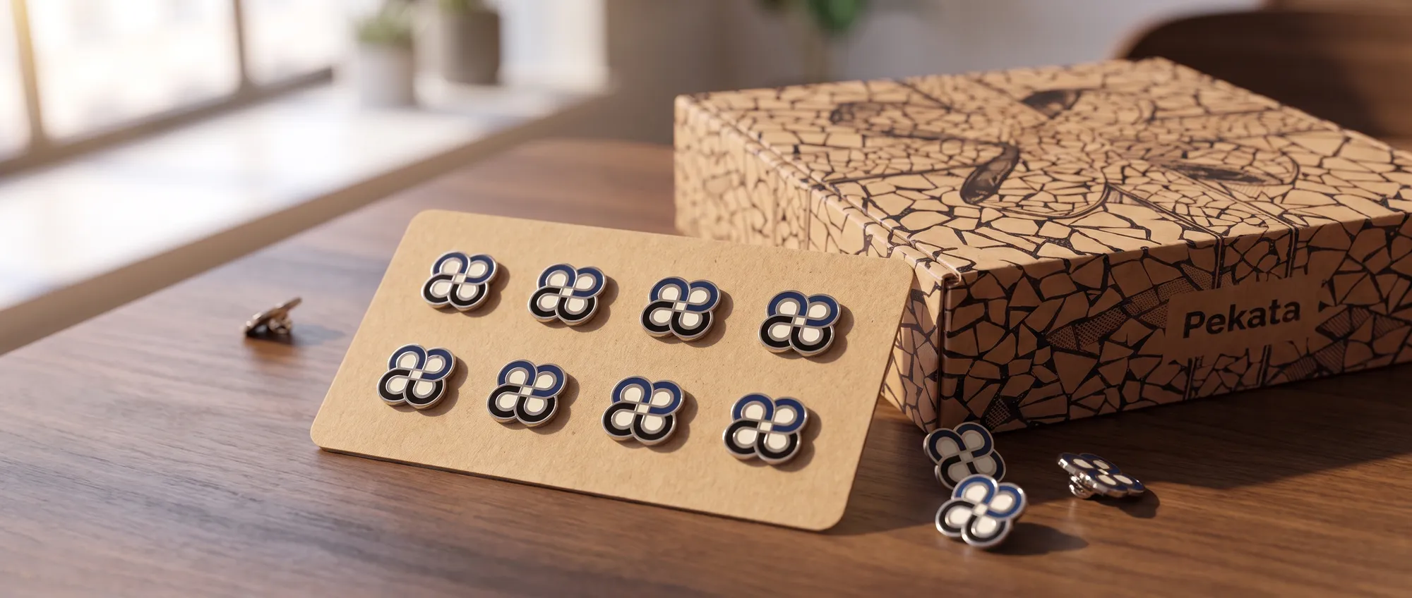 Specialfremstillede emalje pins og badges med nål med en virksomhedslogo